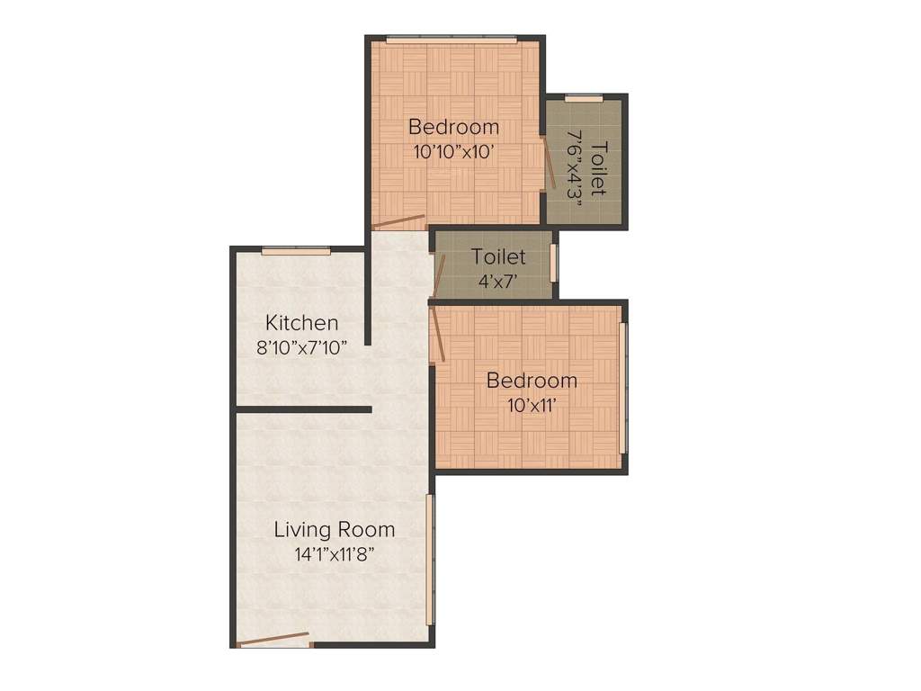 Aditya Hari Smruti CHS (2BHK+2T (555 sq ft) 555 sq ft)