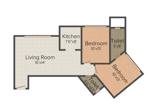 HPA Alena Residency Commercial (2BHK+2T (771.77 sq ft) 771.77 sq ft)
