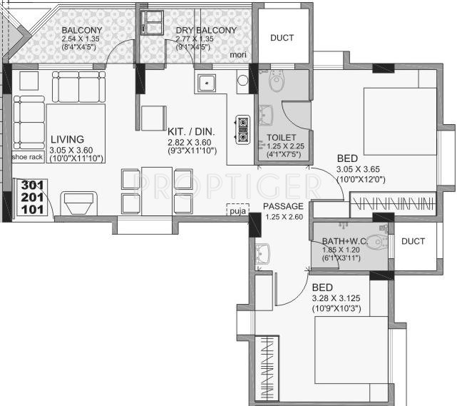 RB Silver Nest (2BHK+2T (811 sq ft) 811 sq ft) RB Silver Nest (2BHK+2T (811 sq ft) 811 sq ft)