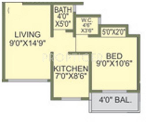 Poonam Palash (1BHK+1T (555 sq ft) 555 sq ft)