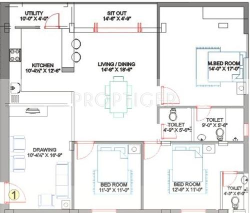 Srinilaya Anitha Avenue (3BHK+3T (1,800 sq ft) 1800 sq ft)