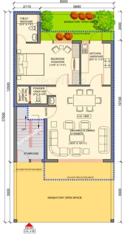 Jaypee Villa Expanza (1BHK+1T (819 sq ft) 819 sq ft)