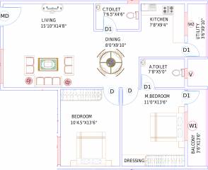 Anjanelayu Sai Kuteer (2BHK+2T (1,100 sq ft) 1100 sq ft) Anjanelayu Sai Kuteer (2BHK+2T (1,100 sq ft) 1100 sq ft)