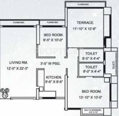 Jangid Galaxy (2BHK+2T (1,260 sq ft) 1260 sq ft)
