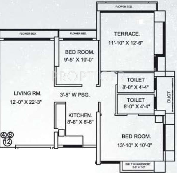 Jangid Galaxy (2BHK+2T (1,260 sq ft) 1260 sq ft)