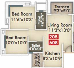 Midas Regency (2BHK+2T (876.83 sq ft) 876.83 sq ft) Midas Regency (2BHK+2T (876.83 sq ft) 876.83 sq ft)