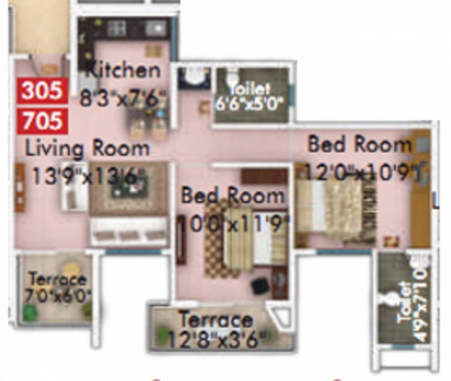 Midas Regency (2BHK+2T (916.01 sq ft) 916.01 sq ft) Midas Regency (2BHK+2T (916.01 sq ft) 916.01 sq ft)