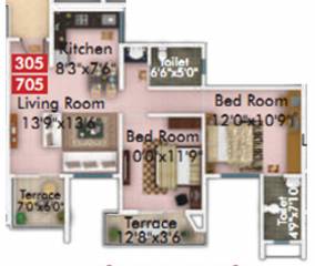 Midas Regency (2BHK+2T (916.01 sq ft) 916.01 sq ft) Midas Regency (2BHK+2T (916.01 sq ft) 916.01 sq ft)