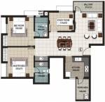 Sreerosh Silverstone (2BHK+2T (1,345 sq ft)   Study Room 1345 sq ft)