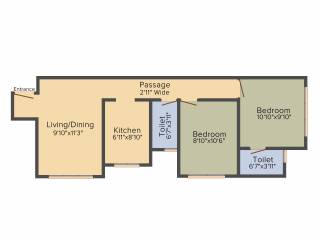 V3 Manhar Residency (2BHK+2T (556.17 sq ft) 556.17 sq ft) V3 Manhar Residency (2BHK+2T (556.17 sq ft) 556.17 sq ft)