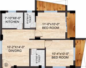 Realtech Hijibiji (2BHK+2T (768 sq ft) 768 sq ft) Realtech Hijibiji (2BHK+2T (768 sq ft) 768 sq ft)