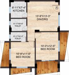 Realtech Hijibiji (2BHK+2T (864 sq ft) 864 sq ft) Realtech Hijibiji (2BHK+2T (864 sq ft) 864 sq ft)