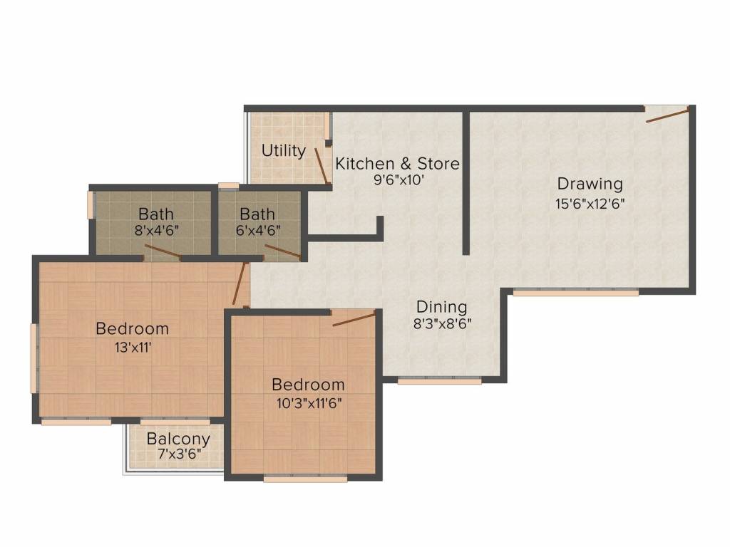 Aroma Tirupati Aakruti Greenz (2BHK+2T (1,368 sq ft) 1368 sq ft) Aroma Tirupati Aakruti Greenz (2BHK+2T (1,368 sq ft) 1368 sq ft)