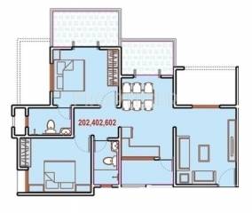 Eisha Erica (2BHK+2T (1,050 sq ft) 1050 sq ft)