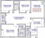 Legend Tulips (3BHK+2T (1,559 sq ft) 1559 sq ft)