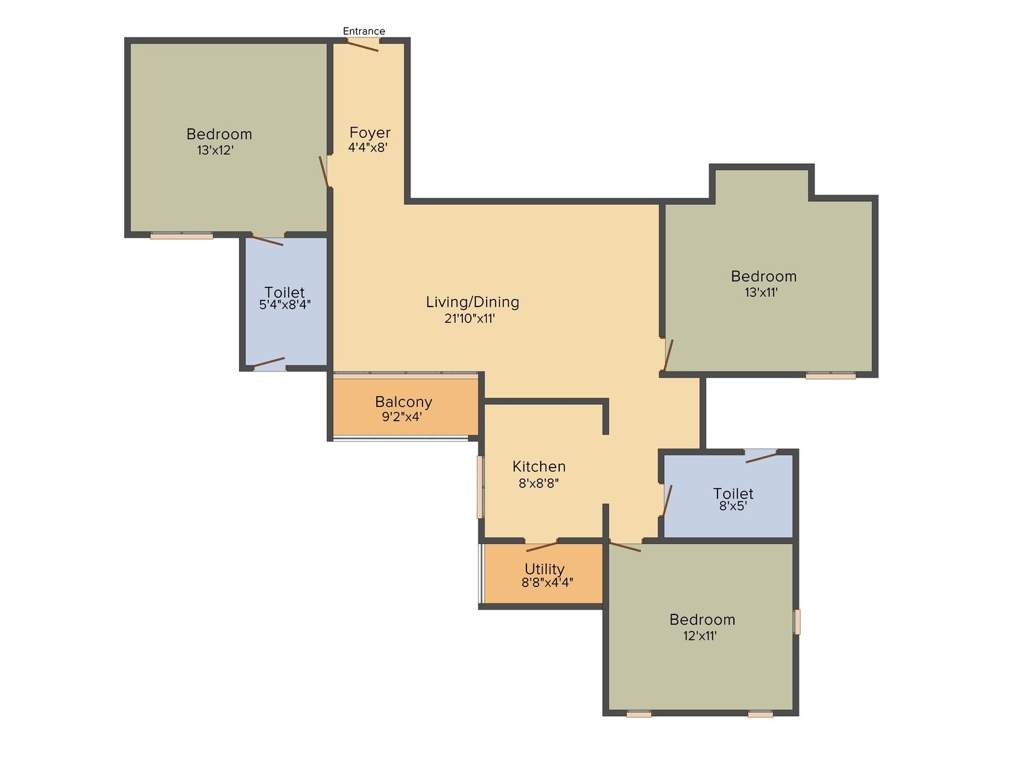 Appaswamy Trellis South Phase (3BHK+2T (1,517 sq ft) + Pooja Room 1517 sq ft)