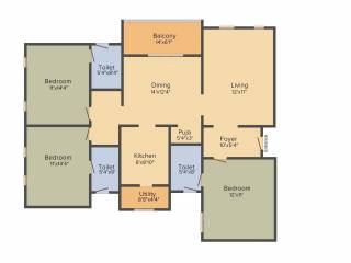 Appaswamy Trellis South Phase (3BHK+2T (1,923 sq ft) + Pooja Room 1923 sq ft) Appaswamy Trellis South Phase (3BHK+2T (1,923 sq ft) + Pooja Room 1923 sq ft)