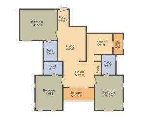Appaswamy Trellis South Phase (3BHK+3T (1,695 sq ft) + Pooja Room 1695 sq ft) Appaswamy Trellis South Phase (3BHK+3T (1,695 sq ft) + Pooja Room 1695 sq ft)
