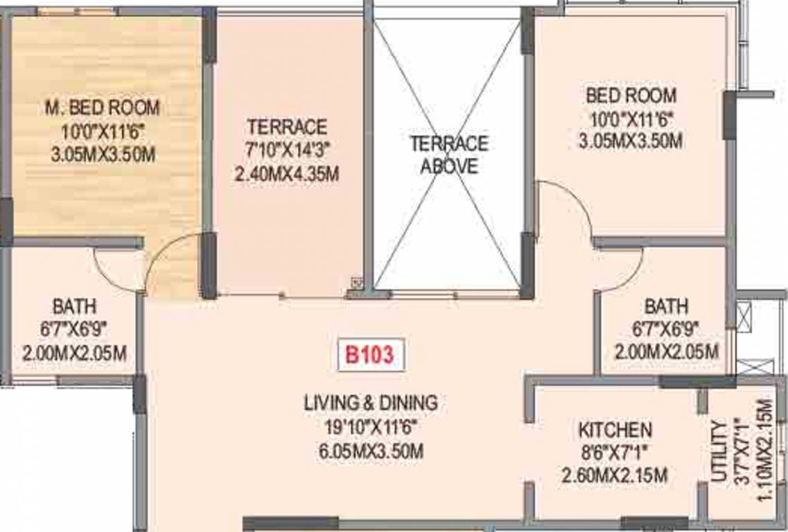 Geras Misty Waters (2BHK+2T (603.86 sq ft) 603.86 sq ft) Geras Misty Waters (2BHK+2T (603.86 sq ft) 603.86 sq ft)