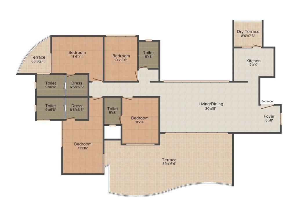 Manav Eternelle (4BHK+4T (3,310 sq ft) + Study Room 3310 sq ft)