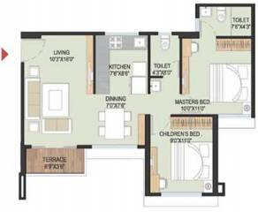 Samraat Symphony Project 02 (2BHK+2T (524.74 sq ft) 524.74 sq ft)