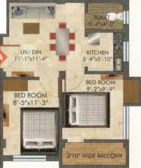 Basuki KGN Apartment (2BHK+1T (576 sq ft) 576 sq ft)
