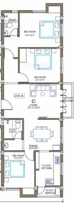 Pushkar Divya Nilayam (3BHK+2T (1,205 sq ft) 1205 sq ft)