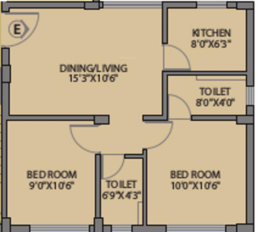 Bagaria Pravesh (2BHK+2T (709 sq ft) 709 sq ft)
