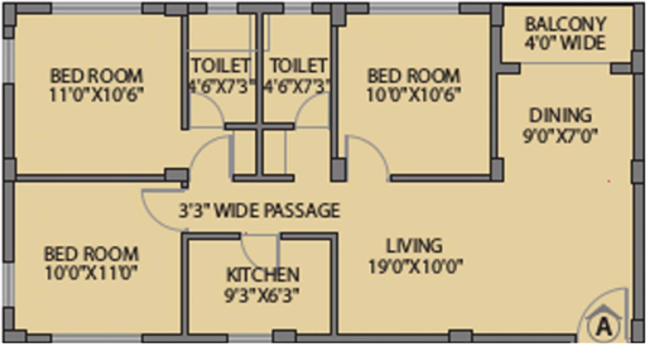 Bagaria Pravesh (3BHK+2T (1,148 sq ft) 1148 sq ft)