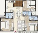 Purple Symphonia (3BHK+3T (851.96 sq ft) 851.96 sq ft)