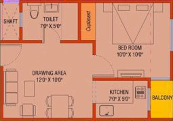 Dench County (1BHK+1T (450 sq ft) 450 sq ft)