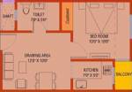 Dench County (1BHK+1T (450 sq ft) 450 sq ft) Dench County (1BHK+1T (450 sq ft) 450 sq ft)