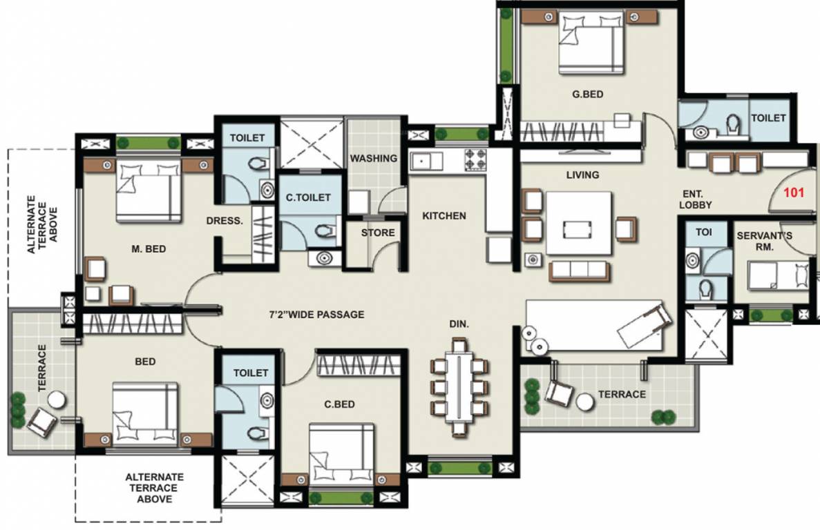 Suyojit Viridian Vallis Phase 1 D3 Otio (4BHK+4T (1,689.07 sq ft) + Servant Room 1689.07 sq ft) Suyojit Viridian Vallis Phase 1 D3 Otio (4BHK+4T (1,689.07 sq ft) + Servant Room 1689.07 sq ft)
