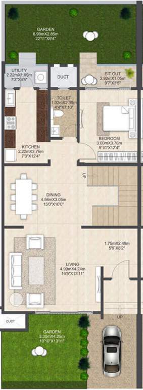 Mahindra Bloomdale Row House 8 37 To 42 (3BHK+3T (1,515.24 sq ft) 1515.24 sq ft)