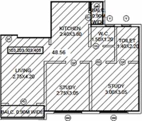 Siddhivinayak Vision Woods 1 Phase 1 (2BHK+2T (522.7 sq ft) + Study Room 522.7 sq ft) Siddhivinayak Vision Woods 1 Phase 1 (2BHK+2T (522.7 sq ft) + Study Room 522.7 sq ft)