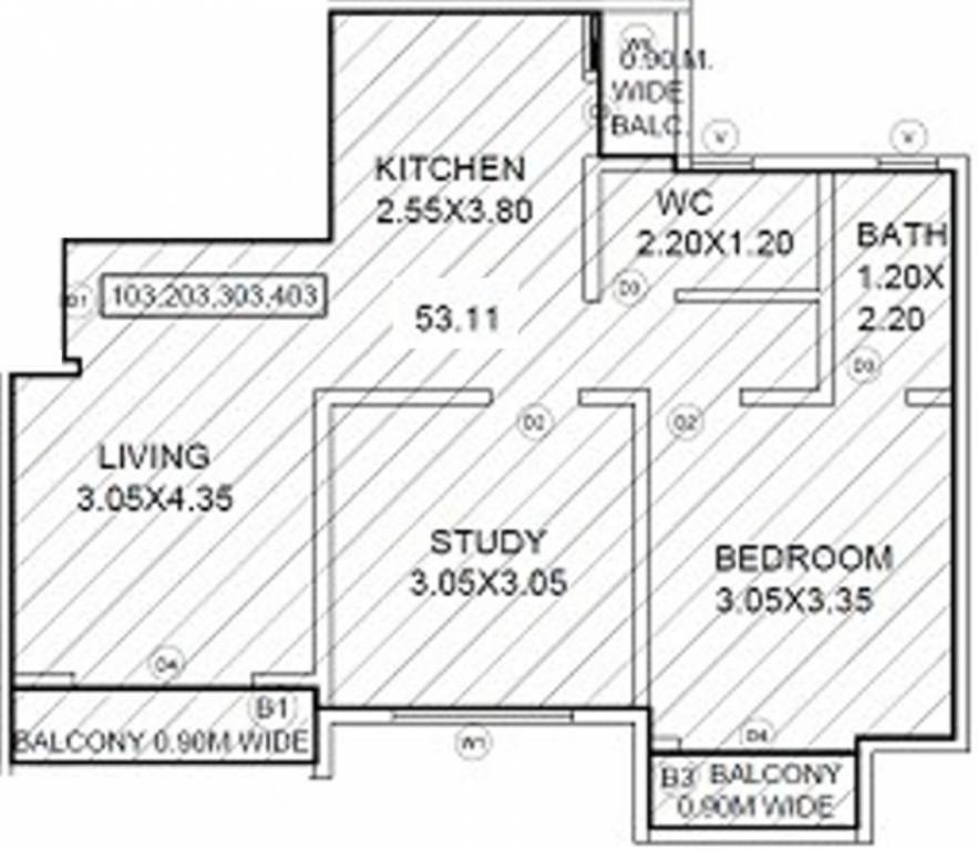 Siddhivinayak Vision Woods 1 Phase 1 (2BHK+2T (571.67 sq ft) + Study Room 571.67 sq ft) Siddhivinayak Vision Woods 1 Phase 1 (2BHK+2T (571.67 sq ft) + Study Room 571.67 sq ft)