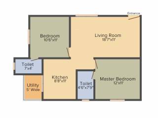 DS Sky Classic (2BHK+2T (965 sq ft) 965 sq ft) DS Sky Classic (2BHK+2T (965 sq ft) 965 sq ft)