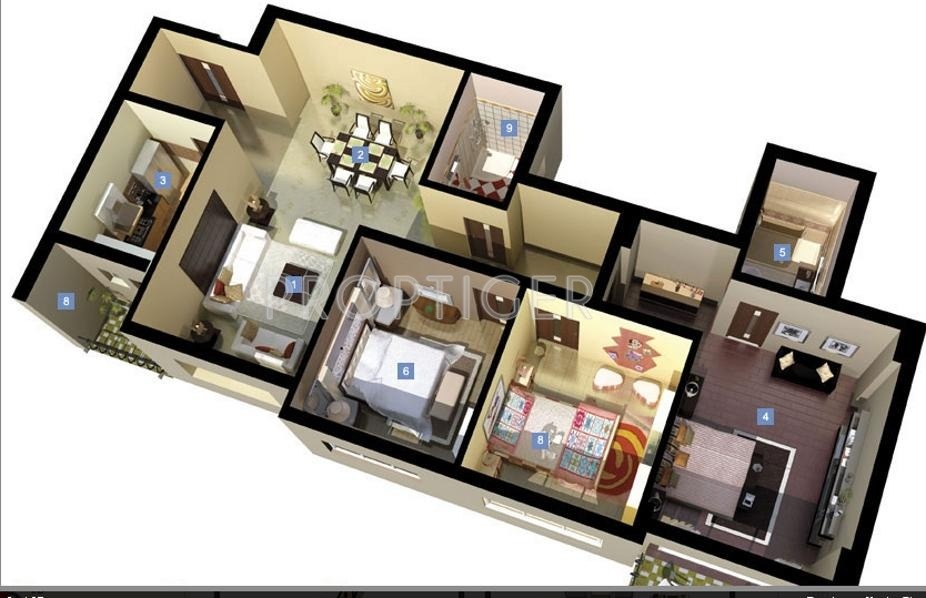 DLF New Town Heights (3BHK+3T (1,468 sq ft) 1468 sq ft) DLF New Town Heights (3BHK+3T (1,468 sq ft) 1468 sq ft)