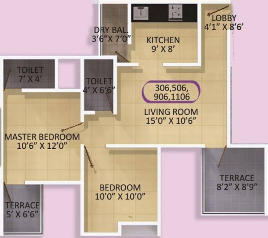 Mangal Mansha (2BHK+2T (995 sq ft) 995 sq ft)