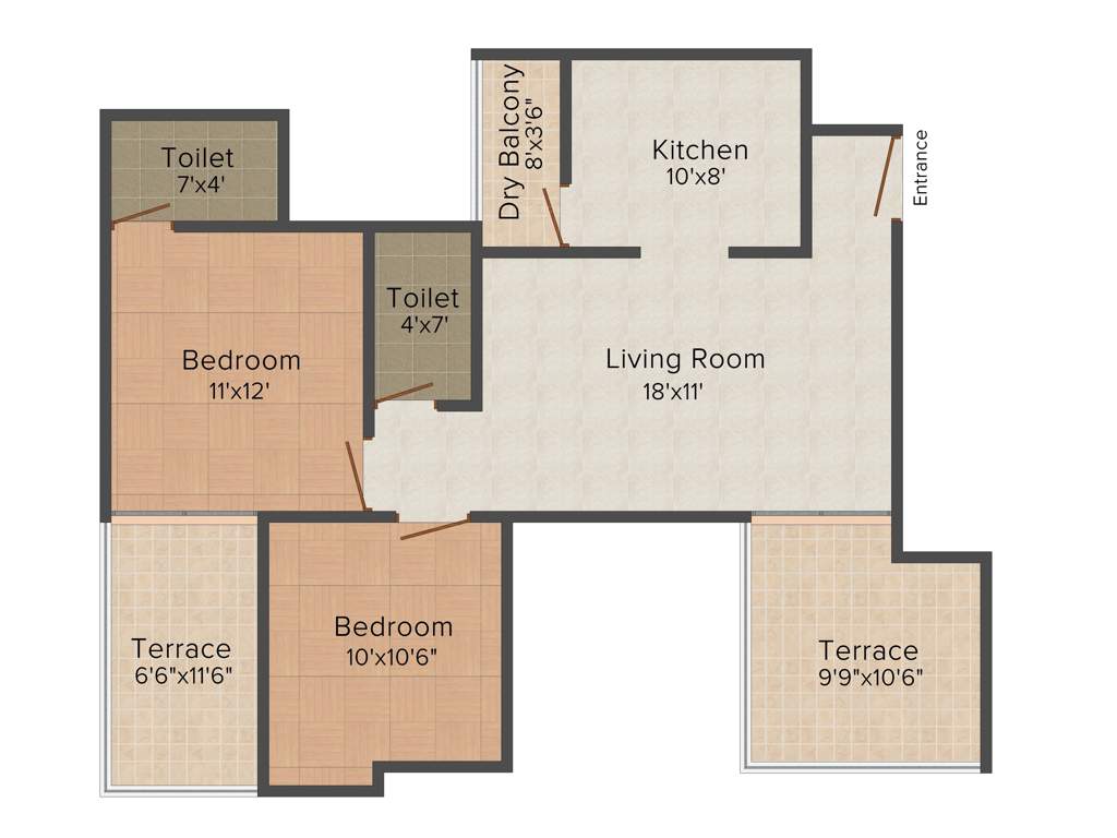 Mangal Mansha (2BHK+2T (1,099 sq ft) 1099 sq ft)