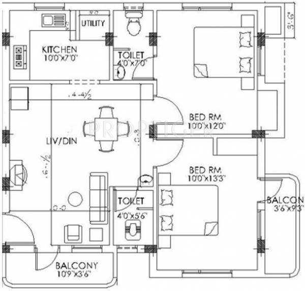 Pushkar The Water Front (2BHK+2T (995 sq ft) 995 sq ft) Pushkar The Water Front (2BHK+2T (995 sq ft) 995 sq ft)