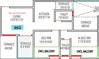 Chordiya Arihant Galaxy B Building (2BHK+2T (661.98 sq ft) 661.98 sq ft) Chordiya Arihant Galaxy B Building (2BHK+2T (661.98 sq ft) 661.98 sq ft)