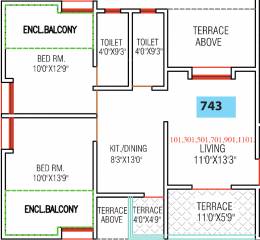 Chordiya Arihant Galaxy B Building (2BHK+2T (743.03 sq ft) 743.03 sq ft) Chordiya Arihant Galaxy B Building (2BHK+2T (743.03 sq ft) 743.03 sq ft)