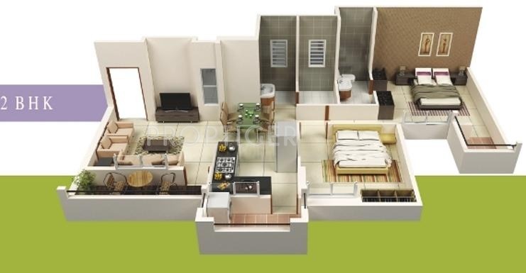 Vastuyog Wisteria (2BHK+2T (958 sq ft) 958 sq ft)