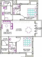 Pushkar Sakunthala (2BHK+2T (985 sq ft) 985 sq ft) Pushkar Sakunthala (2BHK+2T (985 sq ft) 985 sq ft)