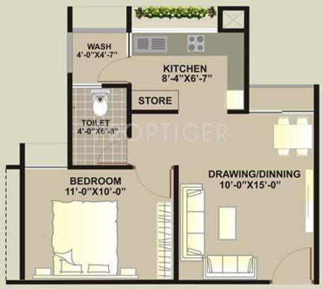 Shree Gayatri Satyamev Surya (1BHK+1T (756 sq ft) 756 sq ft)