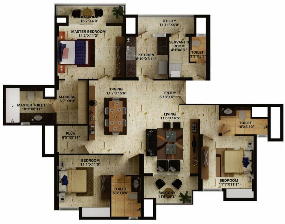 Wave Trucia (3BHK+3T (1,338.87 sq ft) 1338.87 sq ft) Wave Trucia (3BHK+3T (1,338.87 sq ft) 1338.87 sq ft)