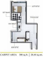 Xrbia Chembur Central Orchid D (2BHK+2T (308.28 sq ft) 308.28 sq ft)