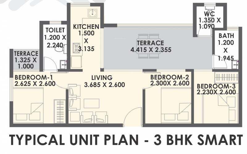 Xrbia Warai Neral PH 1 (3BHK+3T (500.31 sq ft) 500.31 sq ft)