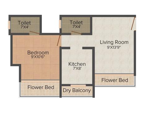 Goldstar Decent Homes (1BHK+1T (374.05 sq ft) 374.05 sq ft)